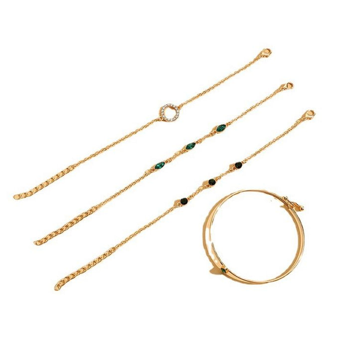 Tidlöst grönt armbandsset