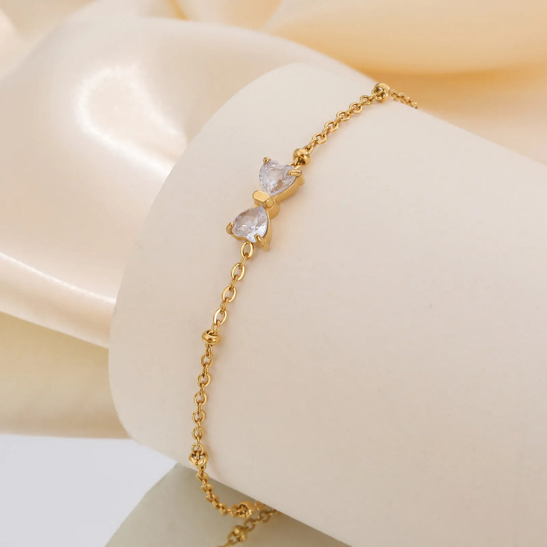 Elegant Sparkling Crystal Charm Bracelet