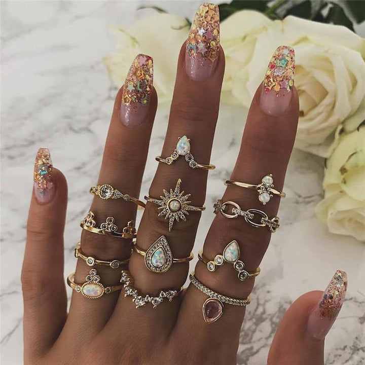 Unique Ring Set: 8 to 12 Pieces